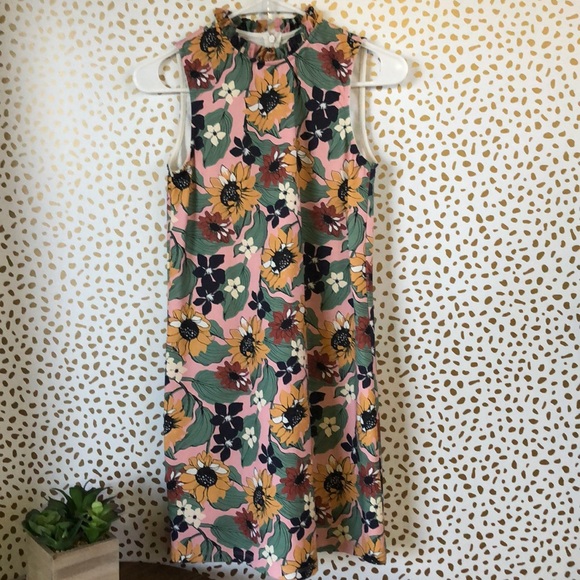 ASOS Dresses & Skirts - ASOS Womens Mock Neck Tunic Floral Dress Size 2